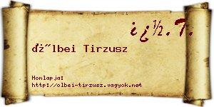 Ölbei Tirzusz névjegykártya